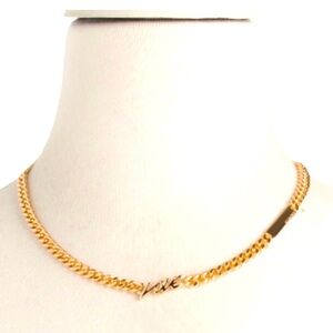 ALLSAINTS “Love” Cuban Chain Necklace, NWT